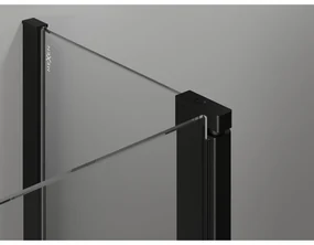 Mexen, Mexen Mist Duo výklopný sprchový kút 100 x 95 cm, čierny rám - 8A4-100L-095P-70-70