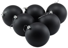 DECOLED Plastová koule, prům. 10 cm, černá, 6 x matná