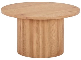 Okrúhly konferenčný stolík v dekore topoľa v prírodnej farbe ø 80 cm Boavista – House Nordic
