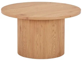 Okrúhly konferenčný stolík v dekore topoľa v prírodnej farbe ø 80 cm Boavista – House Nordic