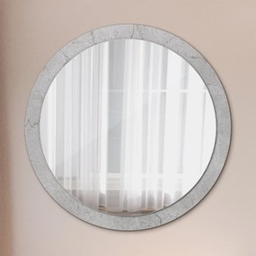 Okrúhle ozdobné zrkadlo na stenu Šedý cement fi 100 cm