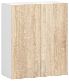 Kuchynská linka LIMA s vitrínou 2.4 m H720 biela / dub sonoma