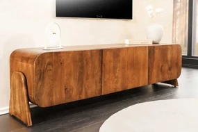 Drevený TV stolík s úložným priestorom Zamora mango 160cm
