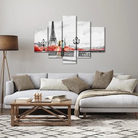 Obraz - Milenci v Paríži (150x105 cm)