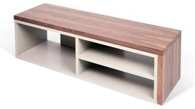 Sivý variabilný televízny stolík s orechovou dyhou TemaHome Move