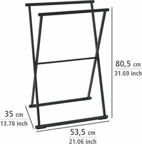 Wenko LAVA skladací vešiak na uteráky – čierny