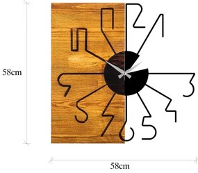 Nástenné hodiny 58 cm 1xAA drevo/kov