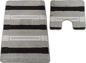 DY Kúpeľňová sada koberčekov s výrezom Said XL - sivá