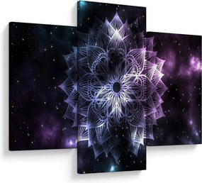 Obraz - Lotusová mandala vo vesmíre (90x60 cm)