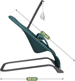 Detské hojdacie kreslo Moon 10 zelené