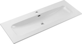 Comad Nábytkové keramické umývadlo FLY 120D DP, 121x46 cm, biela lesklá