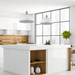 Luster do kuchyne TK 4851 OSLO drevo biely