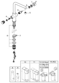 GROHE 30600000 - Drezová batéria BLUE PURE L-výpusť lesklý chróm