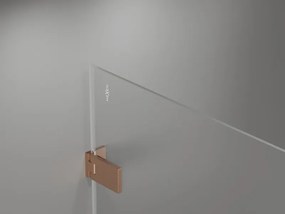 Mexen Lunar-F Duo, skladací sprchový kút 100 x 70 cm, 8mm číre sklo, profil medená matná, 836-100L-070P-65-00