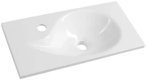 Sapho Sapho, AQUA liaty mramor umývadlo 50,5x1,8x25cm, biela, 10053