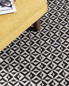 Koberec Modern Geometric black/beige 120x170cm