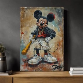 Obraz Street Mickey na plátne | Maľovaná štruktúra