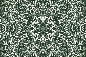 Samolepiaca tapeta Mandala v zelenom štýle