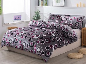 XPOSE® Mikroplyšové obliečky HEDVIKA Exclusive - sivé/slivkové