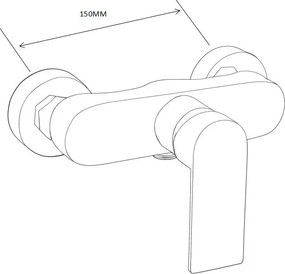 Mexen Royo, nástenná sprchová batéria, čierna matná, 72240-70