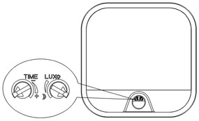 TOP LIGHT Svetlo nástenné-stropné Bari H PIR, Čierna
