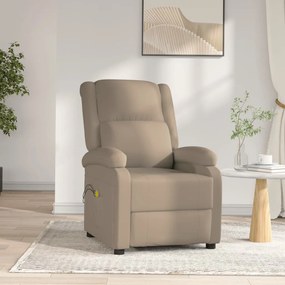 vidaXL Elektrické masážne kreslo kapučínové umelá koža