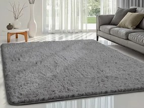 Koberec Fluffy Shaggy 160x220 cm, šedý%