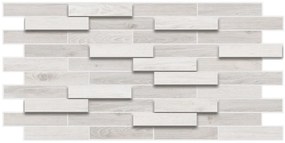 Obkladové panely 3D PVC rozmer 980 x 480 mm drevený obklad dub bielený