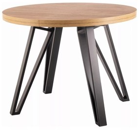 Rozkladací jedálenský stôl Galaxy 100/168 cm dub artisan/čierny