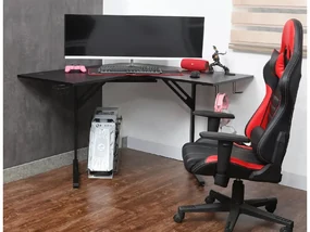 Rohový písací stôl B-219 čierny