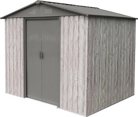 Záhradný domček BestBerg ZDB-4SD / 4,1 m² / 236 x 174 x 206 cm / dekor biele drevo / sivá