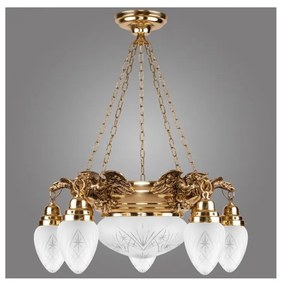 Kemar OW50 - Luster OURO EAGLE 5xE27/60W + 1xE27/100W/230V