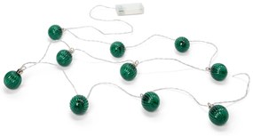 LED svetelná reťaz, gule s drážkami