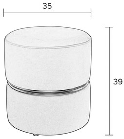 Zelený/tyrkysový zamatový taburet Bubbly – White Label