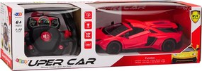 LEAN Toys Diaľkovo ovládané športové auto RC s otvárateľnými dverami, červené, mierka 1:12
