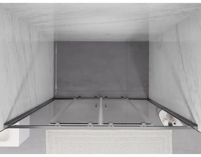 Mexen Exo, 2-krídlové posuvné 130x200 cm, 6mm číre sklo, chrómový profil, 8152-130-000-01-00