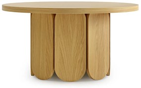 Okrúhly konferenčný stolík s doskou v dubovom dekore v prírodnej farbe 78x78 cm Soft - Woodman