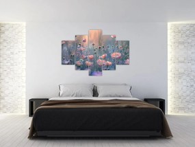 Obraz - Kvety v pastelových farbách (150x105 cm)