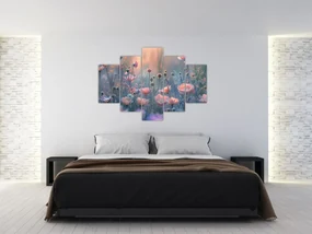 Obraz - Kvety v pastelových farbách (150x105 cm)