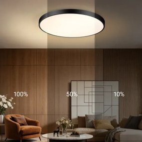 Immax NEO 07313L-LED SEMPLICI - stmievateľné stropné svietidlo 96 W/230 V, priemer 80 cm, Tuya Wi‑Fi, čierne, s diaľkovým ovládaním
