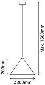 Zelené závesné svietidlo SULION Vilma, výška 150 cm