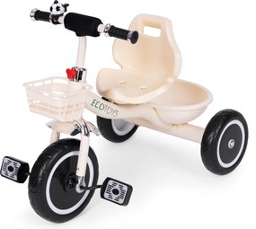 Detský trojkolový bicykel ECOTOYS od 12 mesiacov – EVA kolesá, košík, zvonček