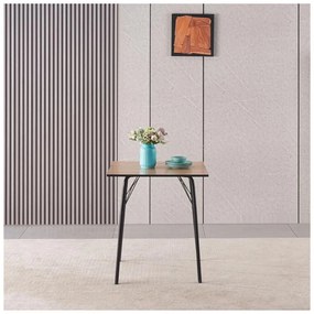 Tempo Kondela Jedálenský stôl, dub artisan/čierna, 70x70x75 cm, NALAK TYP 1