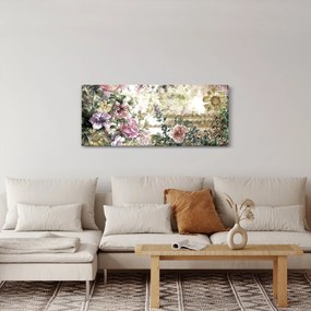Obraz - Dizajnové kvety (120x50 cm)