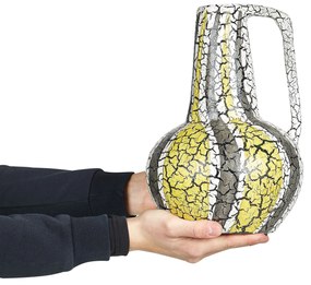 Terakota Dekoratívna váza 34 Viacfarebná Biela MALAKKA Beliani