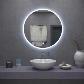Kulaté dotykové zrcadlo s LED osvětlením Simple 90 cm