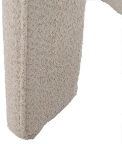 Béžové kreslo z textílie buklé – Ixia