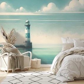 Samolepiaca tapeta maják na pokojnom mori