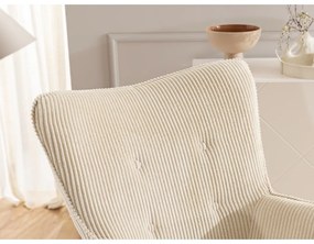 Béžové menčestrové kreslo Niko – Ropez