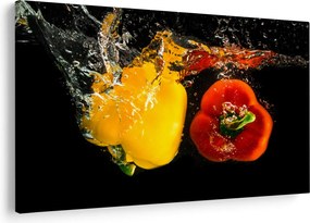 Obraz - papriky vo vode (90x60 cm)